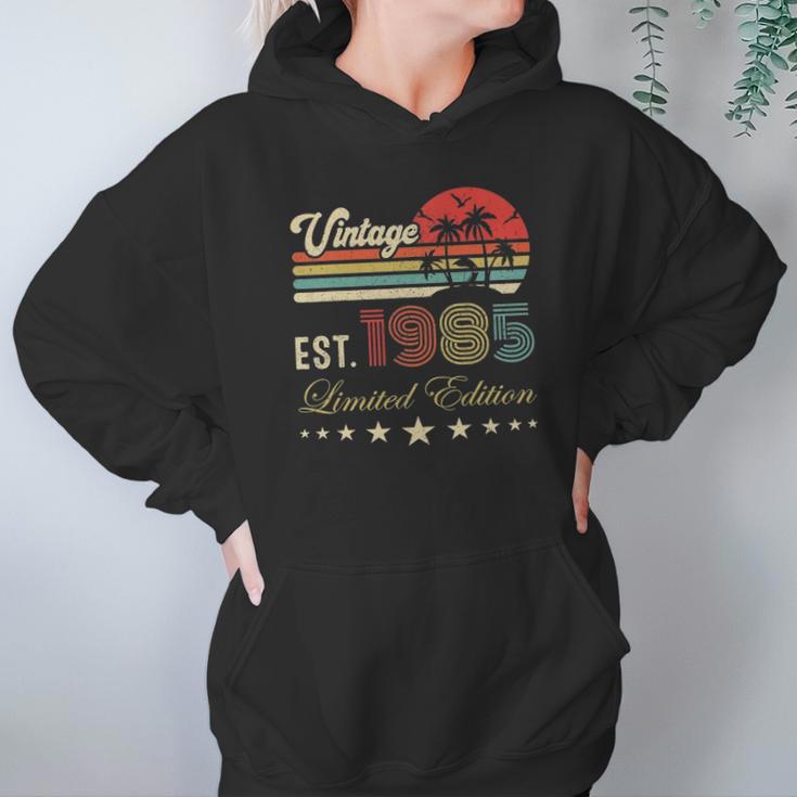 37Th Birthday Born 1985 Vintage Limited Edition 37 Birthday Hoodie Gifts for Women