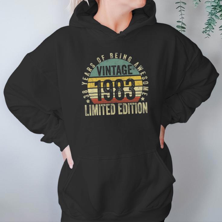 38 Years Old Vintage 1983 Limited Edition 38Th Birthday Hoodie Gifts for Women