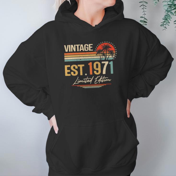 51 Years Old Gifts Vintage Est 1971 Limited Edition 51St Bd Hoodie Gifts for Women