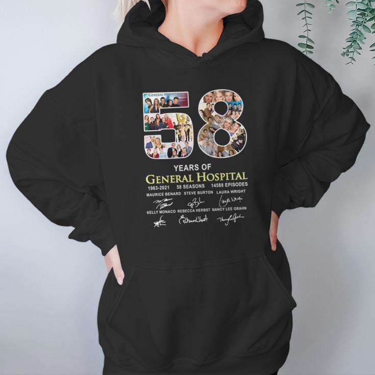 58 Years Of General Hospital 1963 2021 58 Seasons 14588 Episodes Signatures Hoodie Gifts for Women