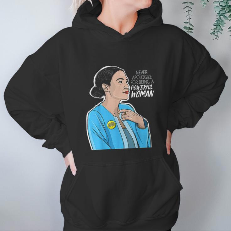 Alexandria Ocasio Cortez Powerful Woman Hoodie Gifts for Women