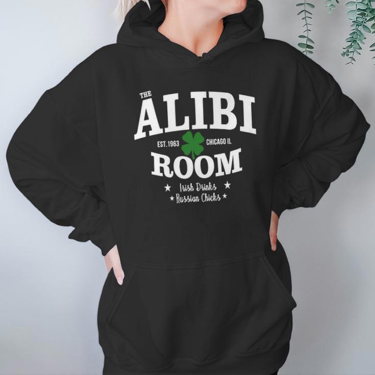 The Alibi Room Est 1963 Chicagoil Irish Drinks Russian Chick Hoodie Gifts for Women