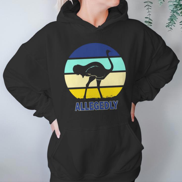 Allegedly Ostrich Retro Logo Hoodie Gifts for Women