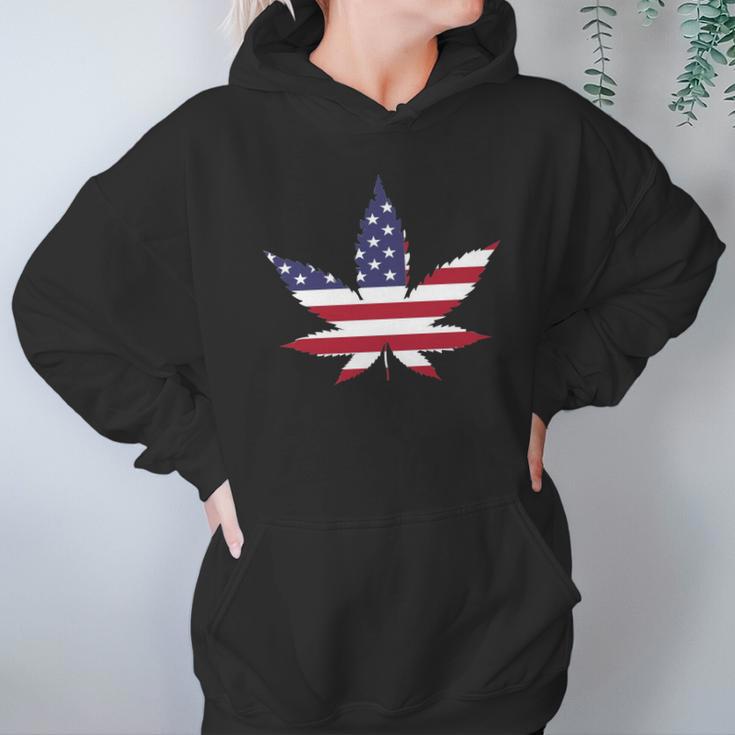 American Marijuana Leaf Hoodie Gifts for Women