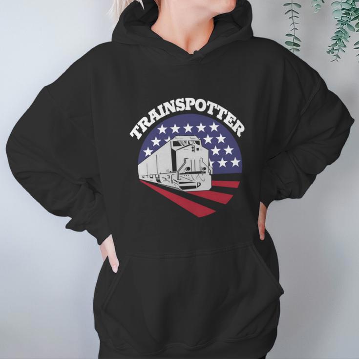 American Trainspotter Train America Trainspotting Trains Gift Graphic Design Printed Casual Daily Basic Hoodie Gifts for Women