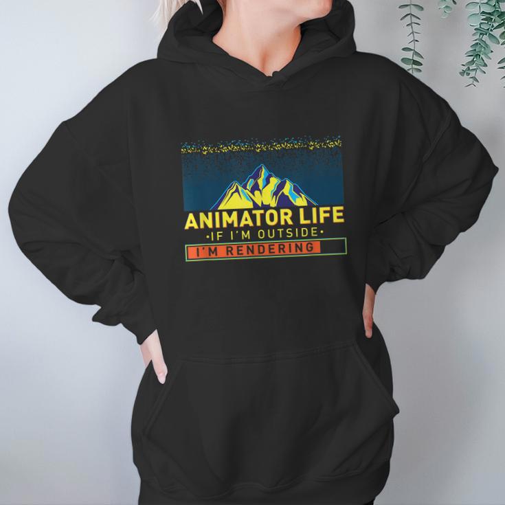 Animator Life Animation Visual Artist Rendering Graphic Art Hoodie Gifts for Women