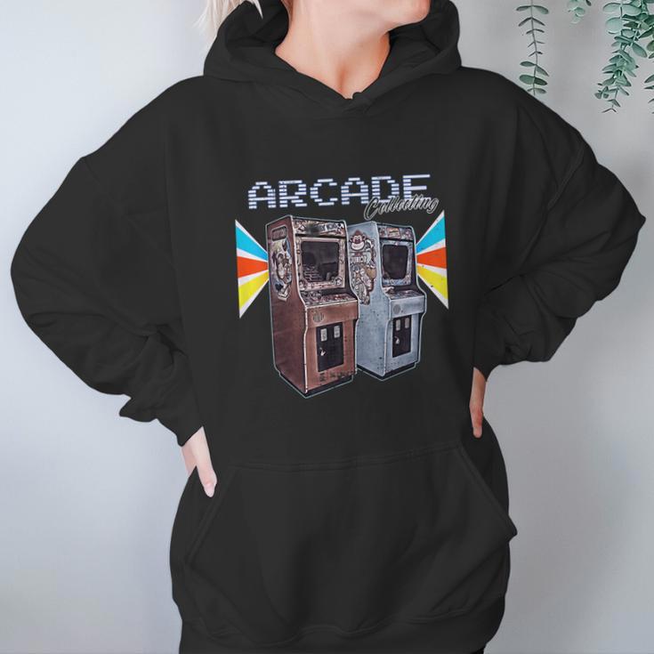 Arcade Cabinet Machine 1970 1980 1990 Video Game Collection Hoodie Gifts for Women