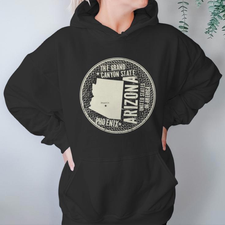 Arizona Grand Canyon State Retro Circle Hoodie Gifts for Women