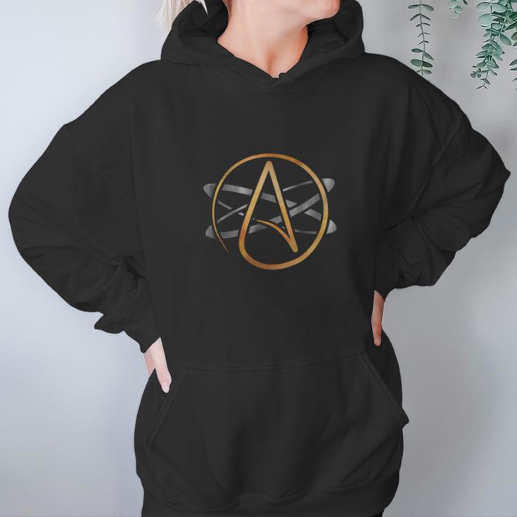 Atheist Logo Atheism Symbol Science Atom Agnostic T-Shirt Hoodie Gifts for Women