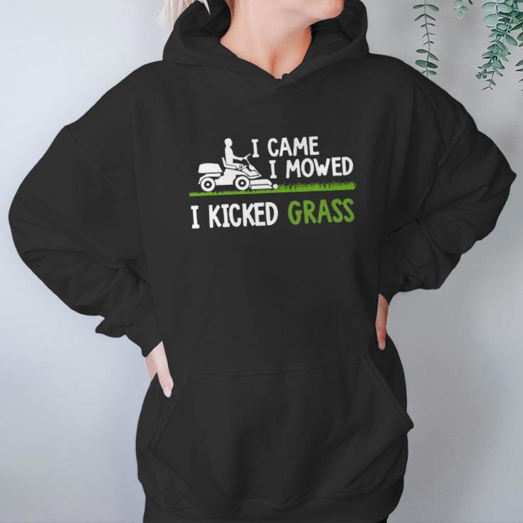 Awesome I Came I Mowed I Kicked Grass Gardener Saying Shirt Hoodie Gifts for Women