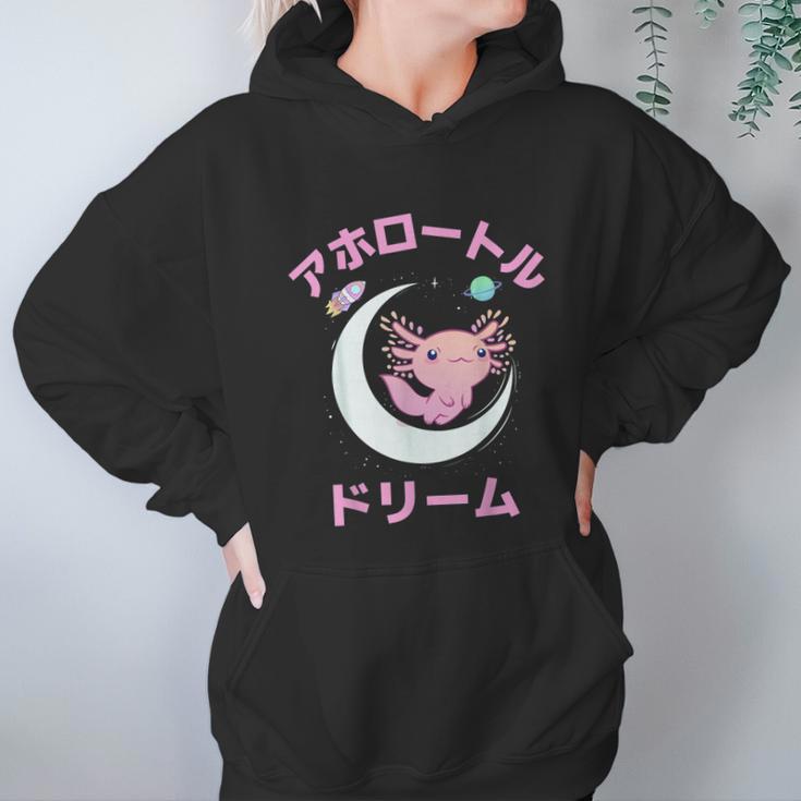 Axolotl Anime Japan Kawaii Pastel Goth Aesthetic Nu Goth Hoodie Gifts for Women