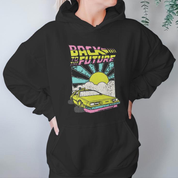 Back To The Future Delorean Sunrise Cartoon Hoodie Gifts for Women