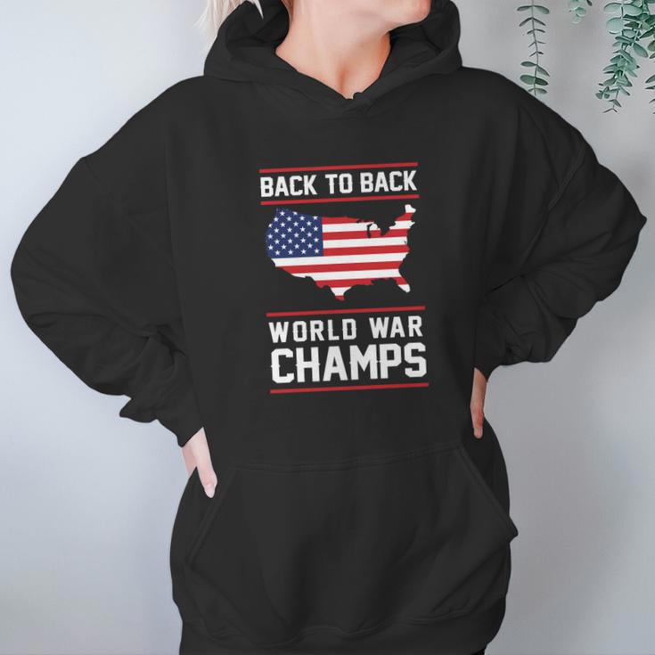 Back To Back World War Champs Usa Hoodie Gifts for Women