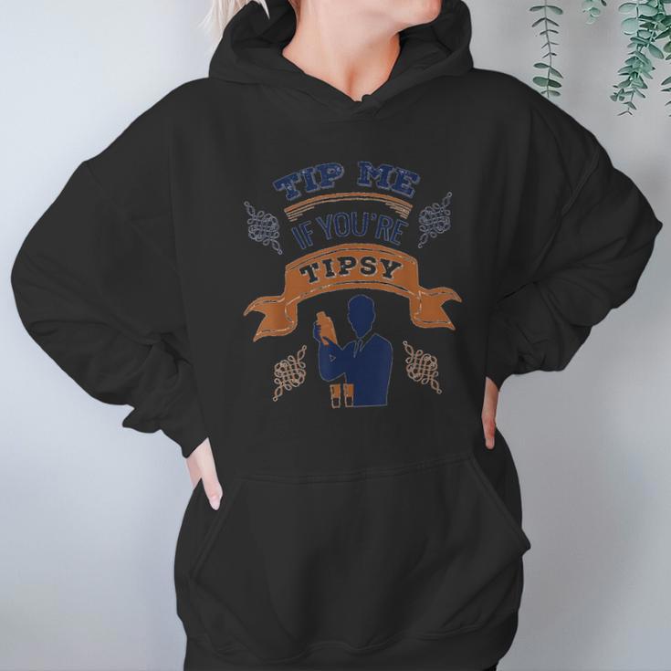 Bartender Tip Me If You Are Tipsy Retro Hoodie Gifts for Women