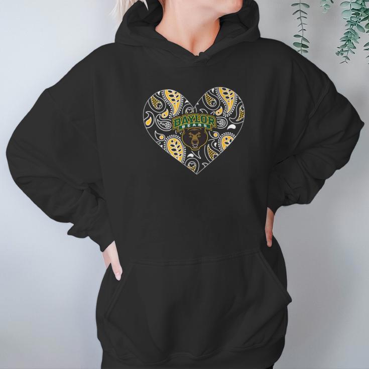 Baylor Bears Patterned Heart Apparel Hoodie Gifts for Women