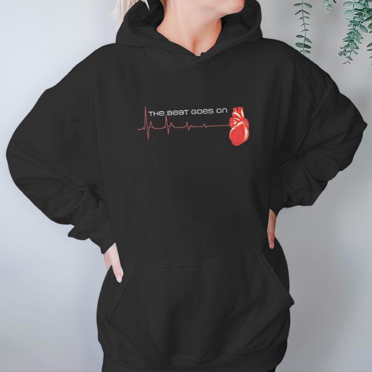 The Beat Goes On Open Heart Surgery Recovery Survivor Hoodie Gifts for Women