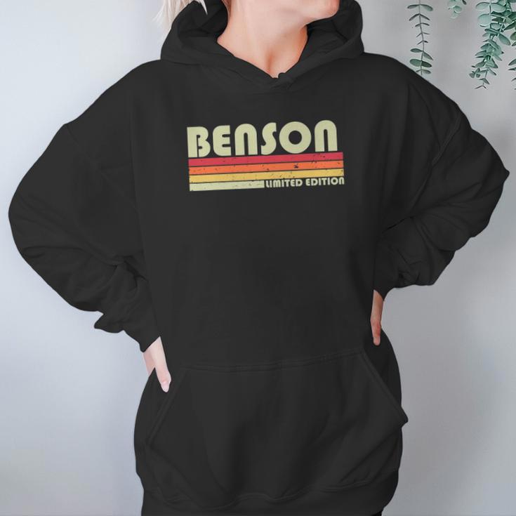 Benson Surname Funny Retro Vintage 80S 90S Reunion Hoodie Gifts for Women