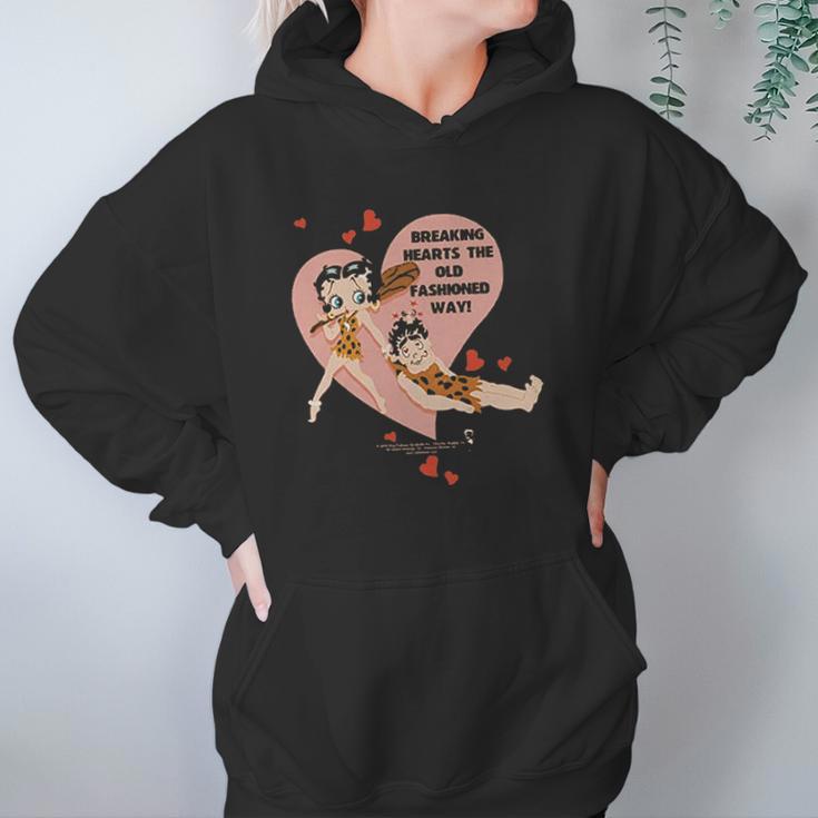 Betty Boop Breaking Hearts Valentines Day Hoodie Gifts for Women