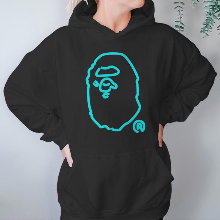 Blue Neon Bape Hoodie Gifts for Women