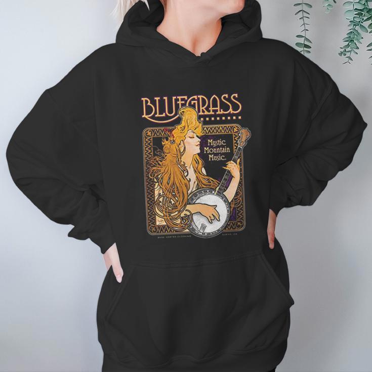 Bluegrass Alphonse Mucha Inspired Illustration Hoodie Gifts for Women