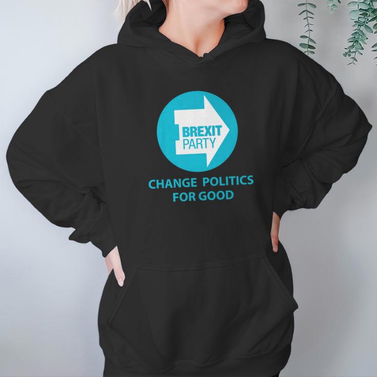 Brexit Party Britain Change Politics For Good Logo Hoodie Gifts for Women