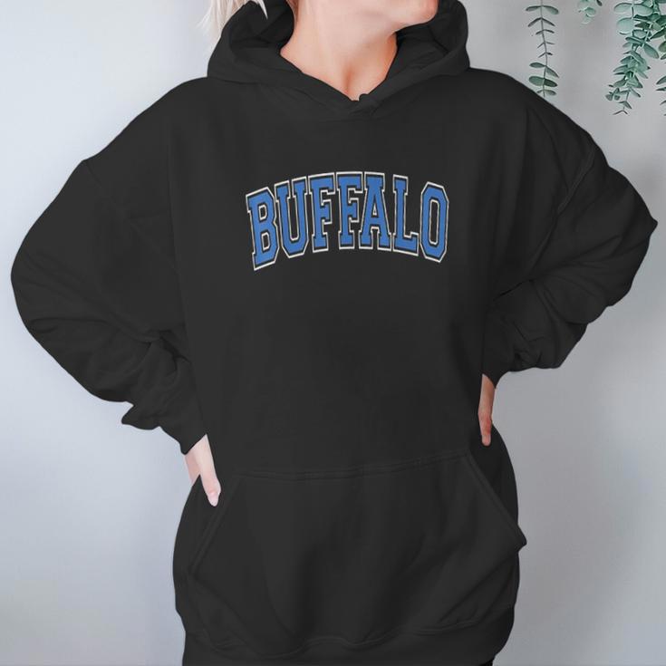 Buffalo Ny Varsity Style Blue Text Hoodie Gifts for Women