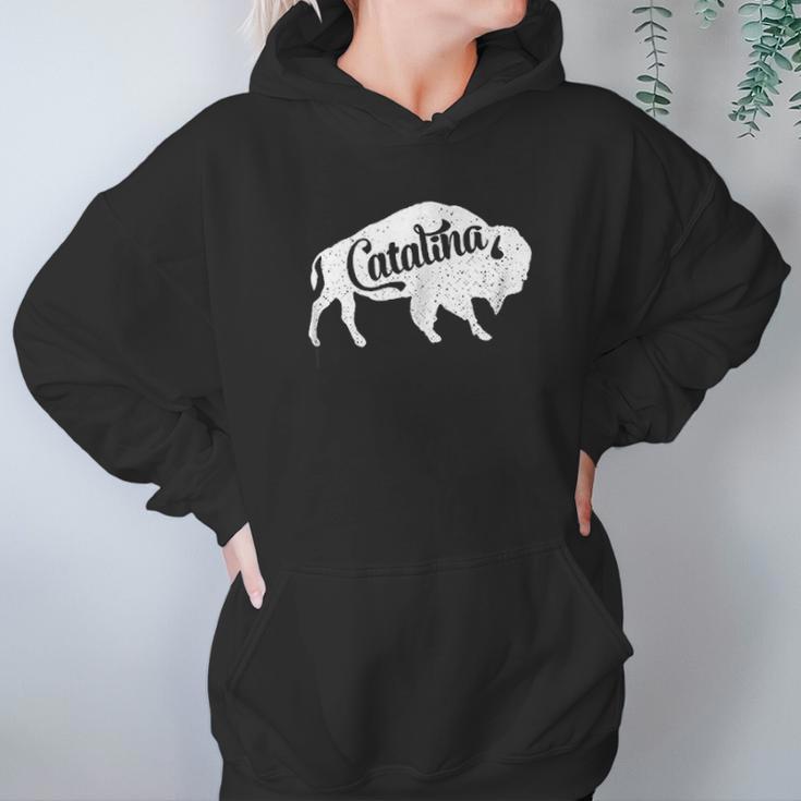 Catalina Island Bison Buffalo Hoodie Gifts for Women