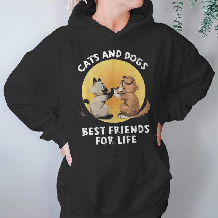 Cats And Dogs Best Friend For Life Hoodie Gifts for Women