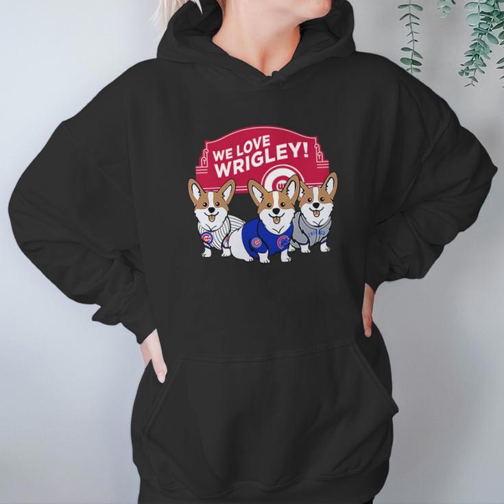 Chicago Cubs Corgi We Love WrigleyShirt Hoodie Sweater Hoodie Gifts for Women