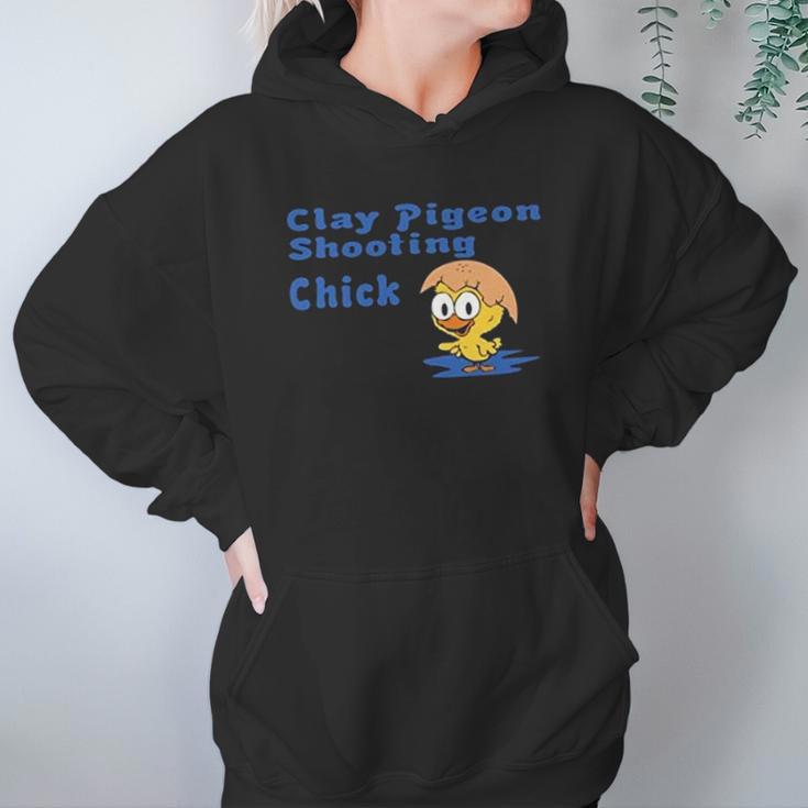 Clay Pigeon Shooting Chick Hoodie Gifts for Women