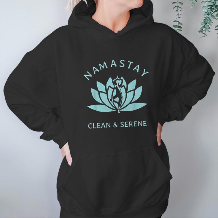 Clean And Serene Yoga Narcotics Anonymous Hoodie Gifts for Women