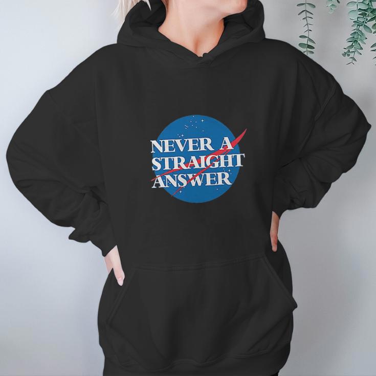 Clique Clothing Nasa Never A Straight Answer Hoodie Gifts for Women