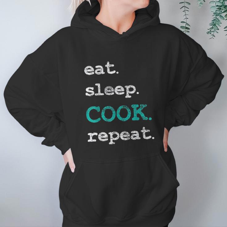 Cook Cooking Chief Eat Sleep Repeat Funny Vintage Gift Hoodie Gifts for Women