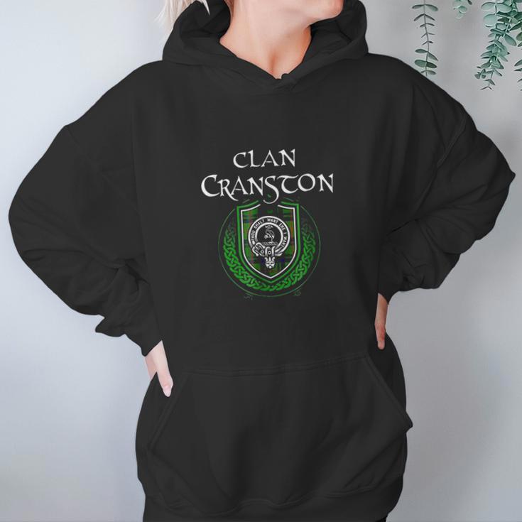 Cranston Surname Scottish Clan Tartan Crest Badge Hoodie Gifts for Women