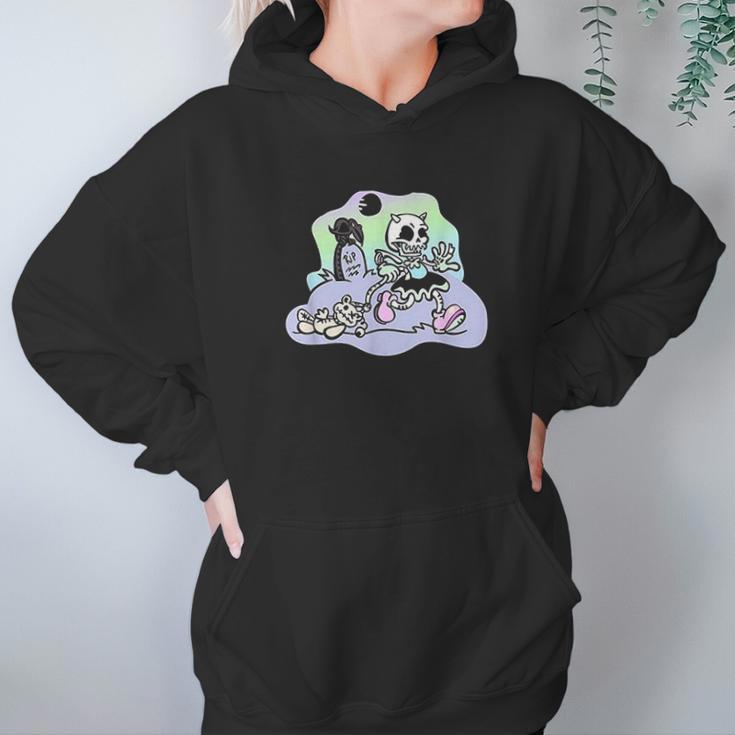 Creepy Skeleton Pastel Goth Soft Grunge Kawaii Clothing Girl Hoodie Gifts for Women