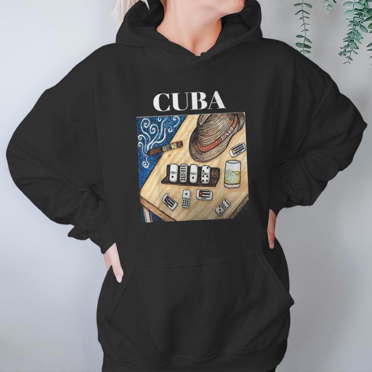 Cuban Dominos Cigar Fedora Hat Funny Cuba Hoodie Gifts for Women