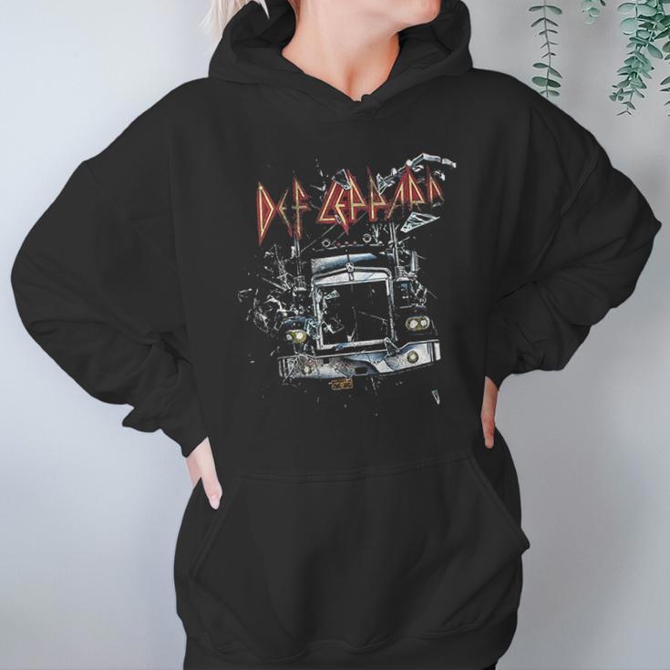 Def Leppard 80S Heavy Metal Band Rock N Roll Through The Glass Hoodie Gifts for Women