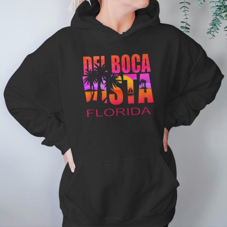 Del Boca Vista Florida Retro Hoodie Gifts for Women