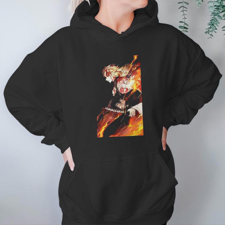 Demon Slayer Graphic Flame Hoodie Gifts for Women