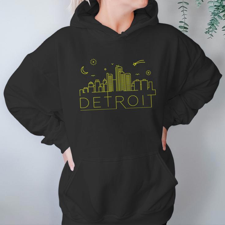 Detroit City Silhouette Hoodie Gifts for Women