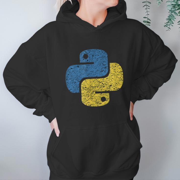 Distressed Python Logo For Engineers Hoodie Gifts for Women