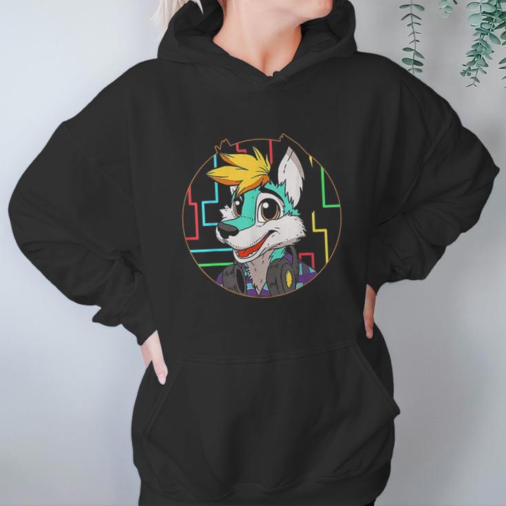 Djing Dj Fox Furry Furries Tail Ears Cosplay Hoodie Gifts for Women