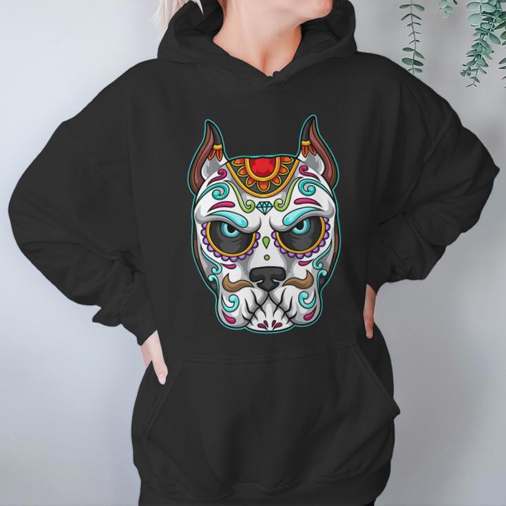 Dog Sugar Skull Funny Day Of The Dead Matching Group Hoodie Gifts for Women