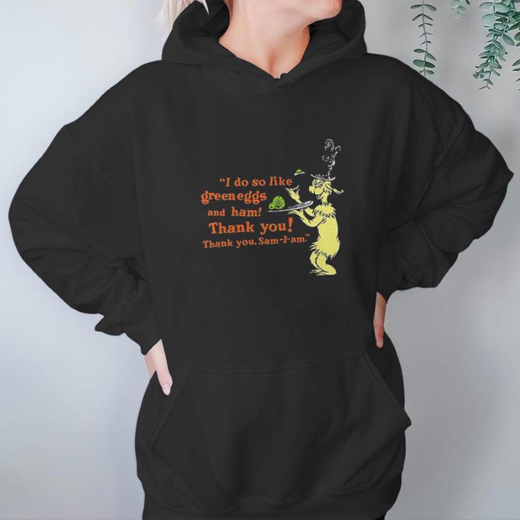 Dr Seuss Green Eggs And Ham I Do So Like Quote Hoodie Gifts for Women