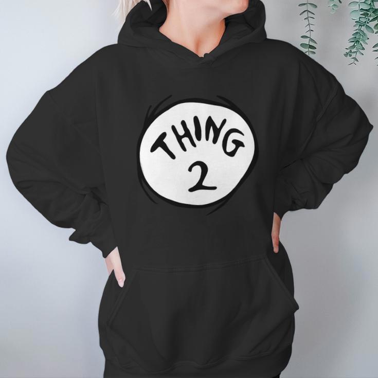 Dr Seuss Thing 2 Emblem Red Hoodie Gifts for Women