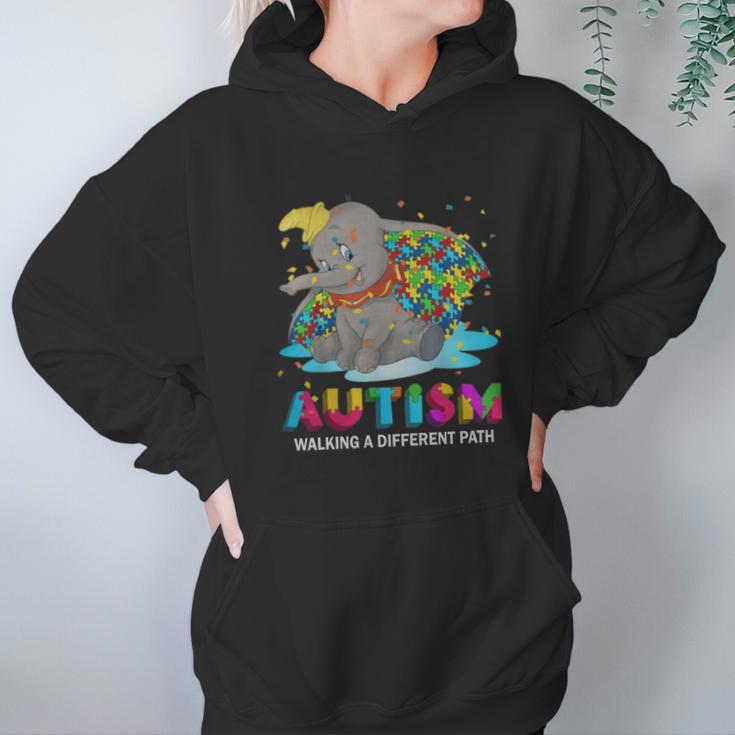 Dumbo Autism Walking A Different Path Hoodie Gifts for Women