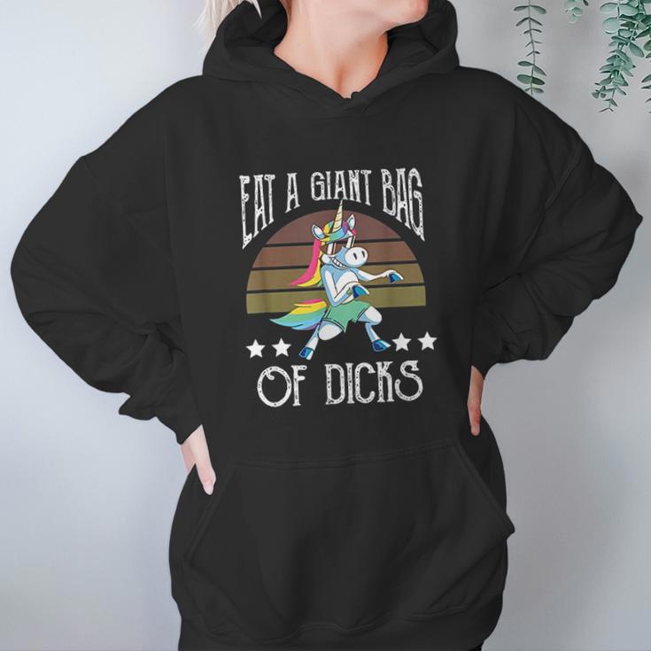 Eat A Giant Bag Of Dicks Funny Unicorn Hoodie Gifts for Women