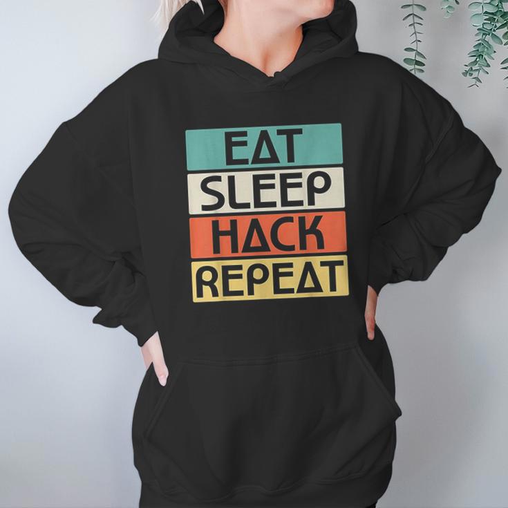 Eat Sleep Hack Repeat Hoodie Gifts for Women