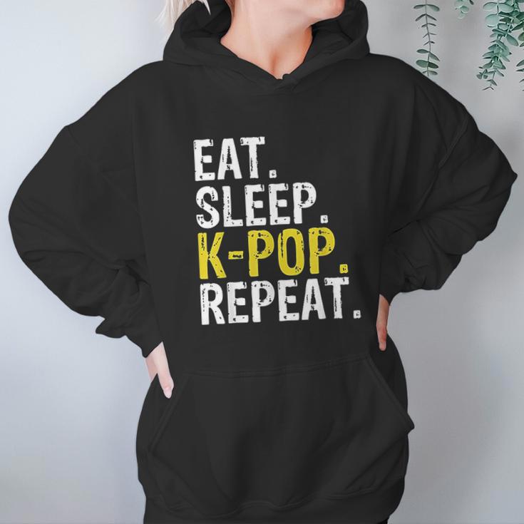 Eat Sleep K Pop Repeat Hoodie Gifts for Women