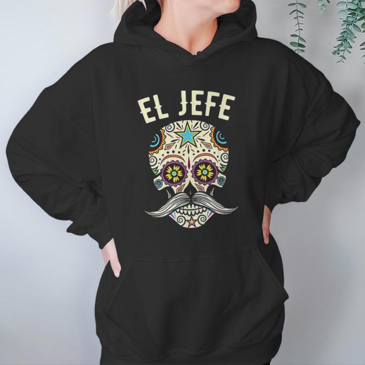 El Jefe Men Mexican Boss Skull Day Of The Dead Hoodie Gifts for Women